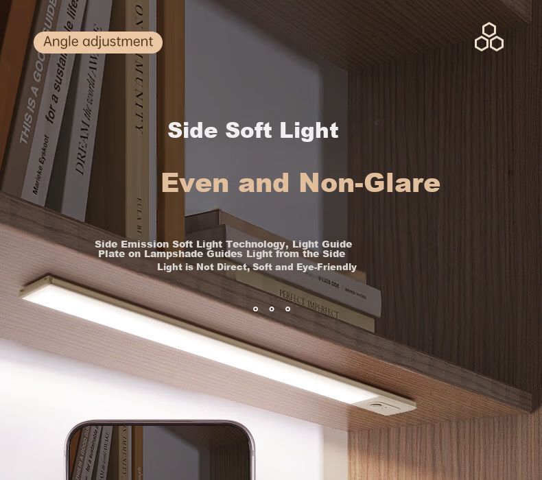 CHNT Induction Cabinet Light LED Ultra-thin Cool Light USB Rechargeable Night Light Emergency Magnetic Wardrobe Kitchen Nursing Lamp 3W 16