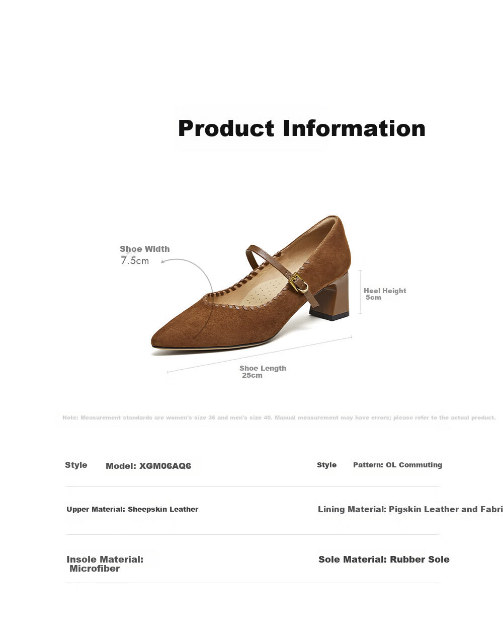 TATA 2026 Spring Mall Style Brown Low-Cut Casual Mary Jane Shoes for Women Size 36 9
