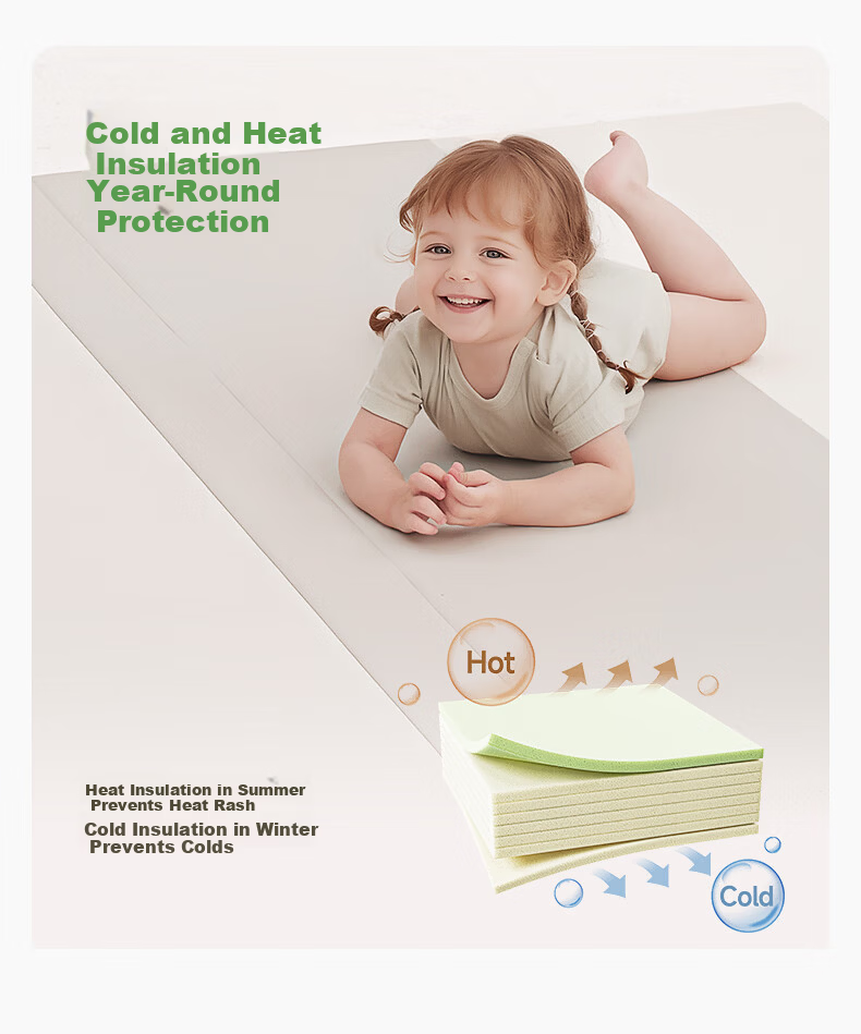 BG-BABYGO Foldable IXPE Crawling Mat 4cm Thick Baby Anti-Fall Playpen Floor Mat Head Protection Baby Grade 35