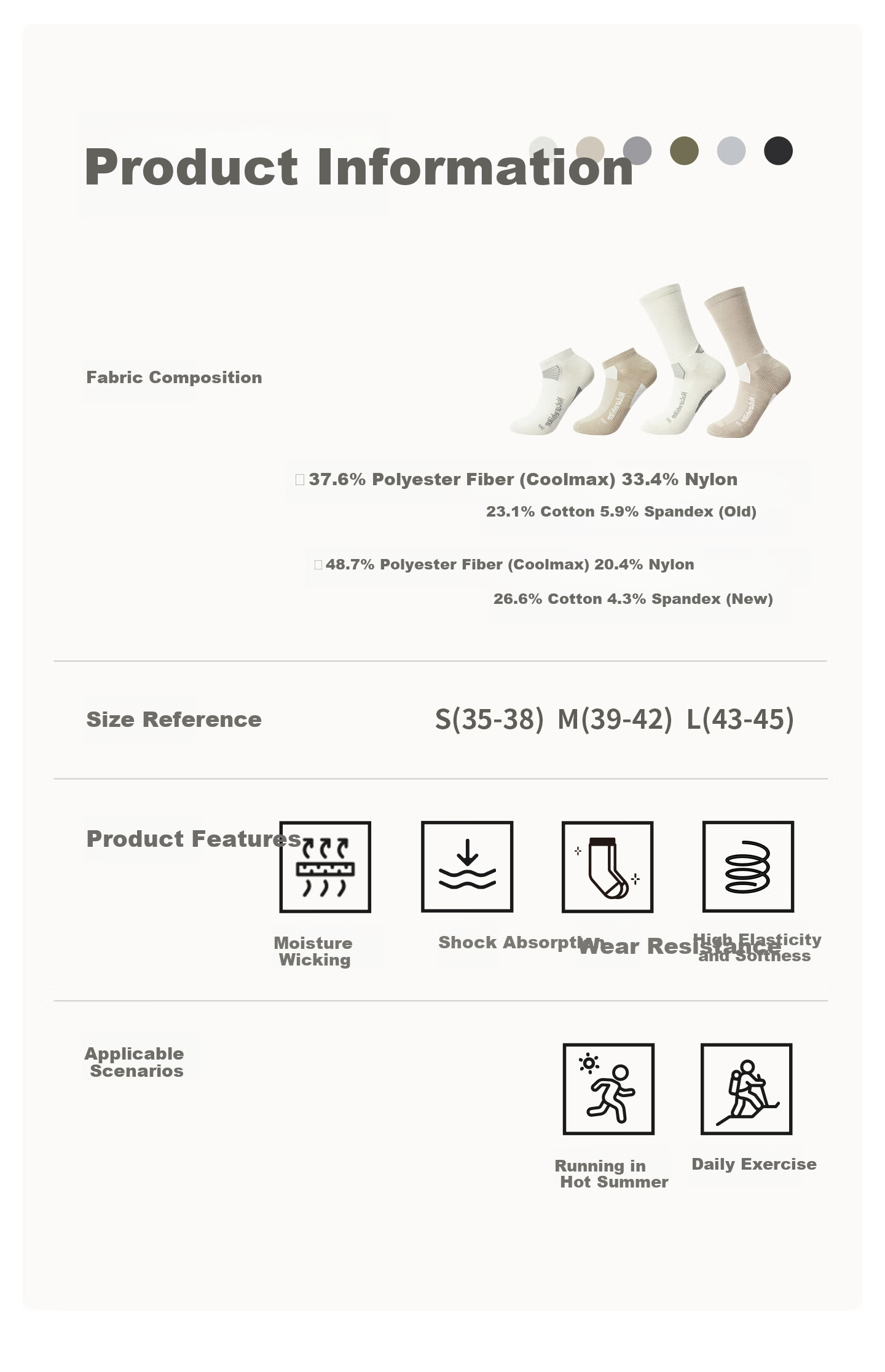 Naturehike Quick-Dry Mid-Calf Running Socks Unisex Outdoor Hiking Breathable Trekking Sports Long Socks 3