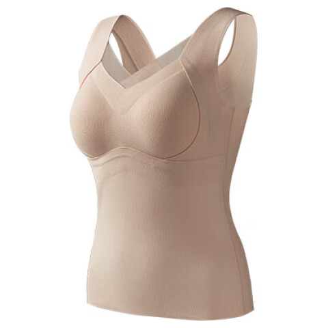 MiiOW Women's Autumn Thermal Underwear Wool and Silk Warm Vest with Chest Pad Outerwear