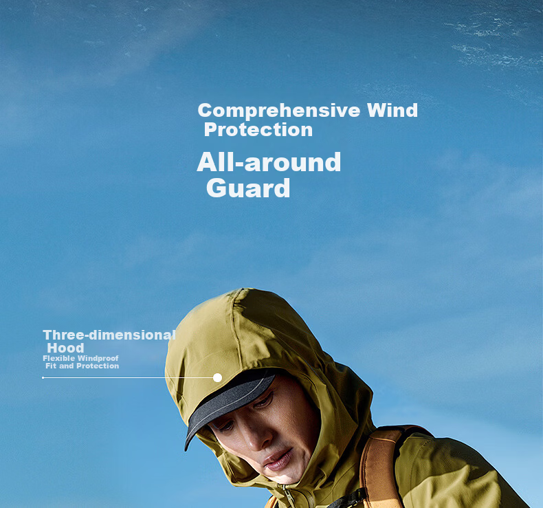 KOLON SPORT Outdoor Waterproof Breathable Windproof Durable Men's 2L Waterproof Jacket 6