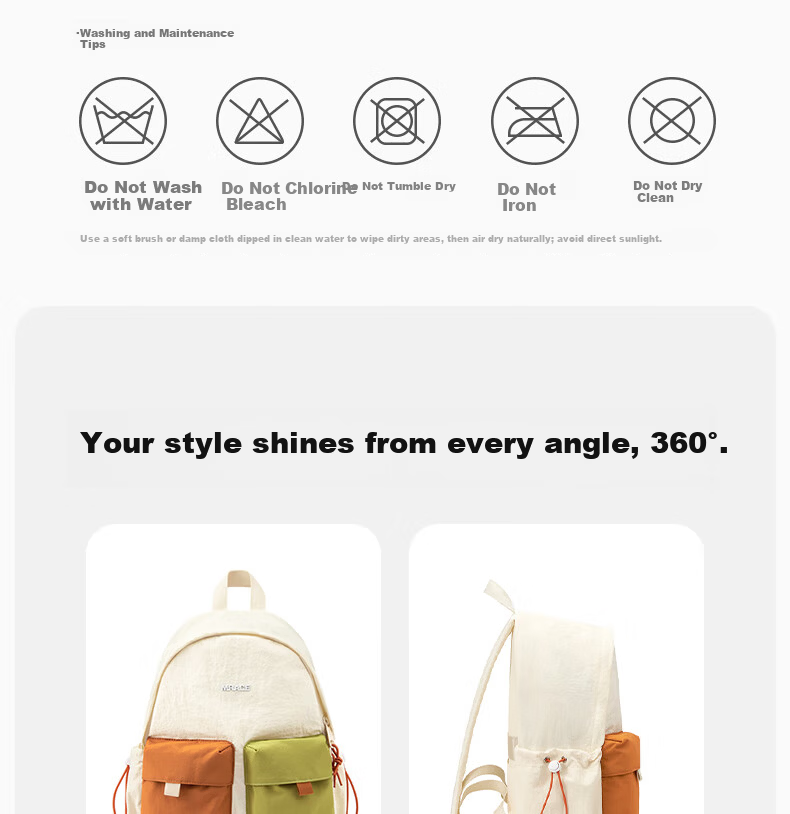 Mr.ace Homme Casual High School Student Backpack Small Niche Dopamine School Bag Lightweight Outdoor Travel Large Capacity Laptop Backpack for Men 17