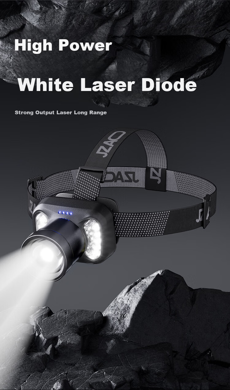 JD Jingzao Aluminum Alloy Zoom Headlamp Outdoor Lighting Camping Night Fishing Emergency High Power Long Range Super Long Battery Life Large Size 5