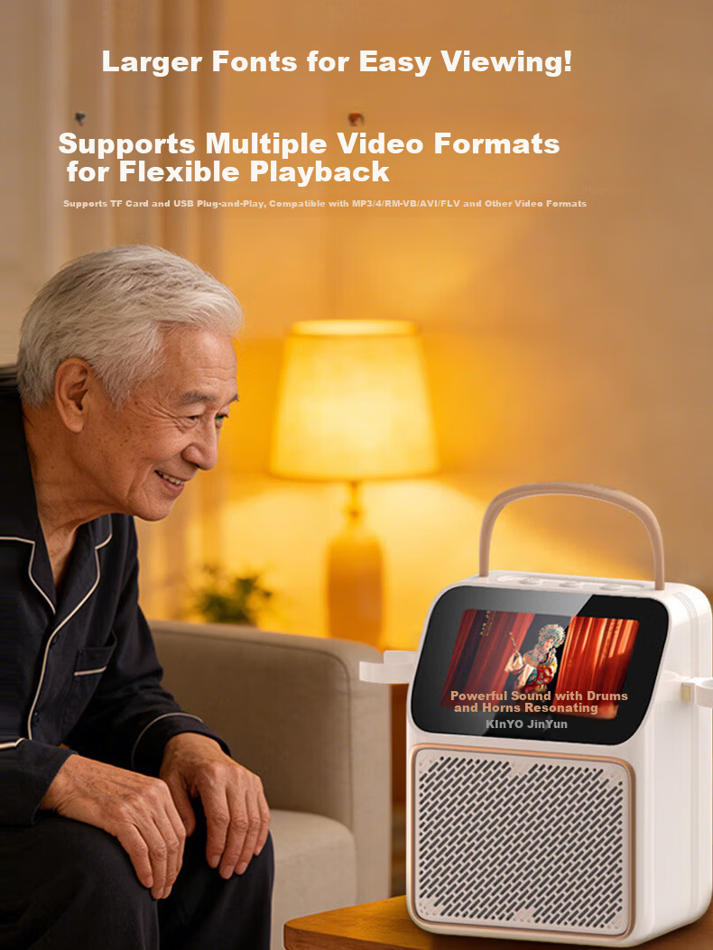 Jinyun (KINYO) [Video Playable] Dynamic Lyrics Karaoke Speaker All-In 2026 New Home KTV Set, Touchscreen Karaoke, Outdoor Bluetooth Speaker Gift K800V 9
