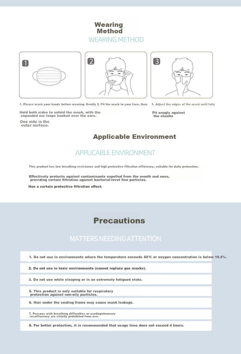 CM Chaomei N95 Mask 3D Protective Adult Face Mask Y3-E Type White Individually Packaged 16