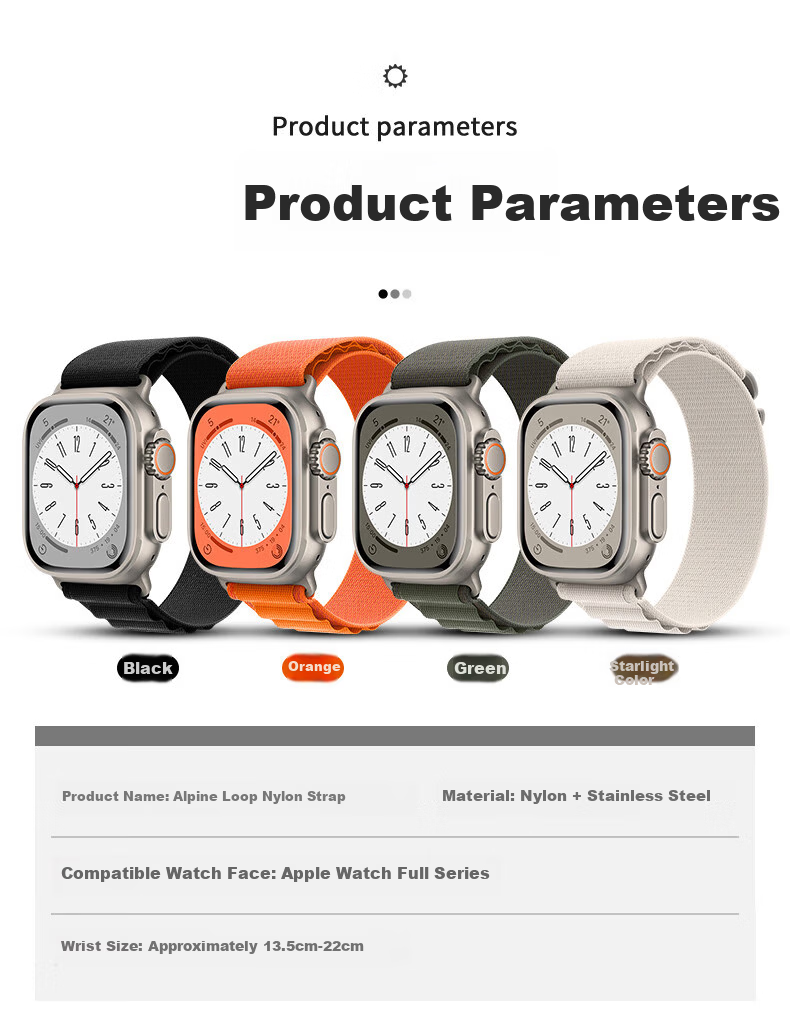 Biaodai Ge Compatible Apple Watch Band S11 Breathable Summer Nylon Loop Strap for iWatch SE3 Women 40/41/42MM White 7
