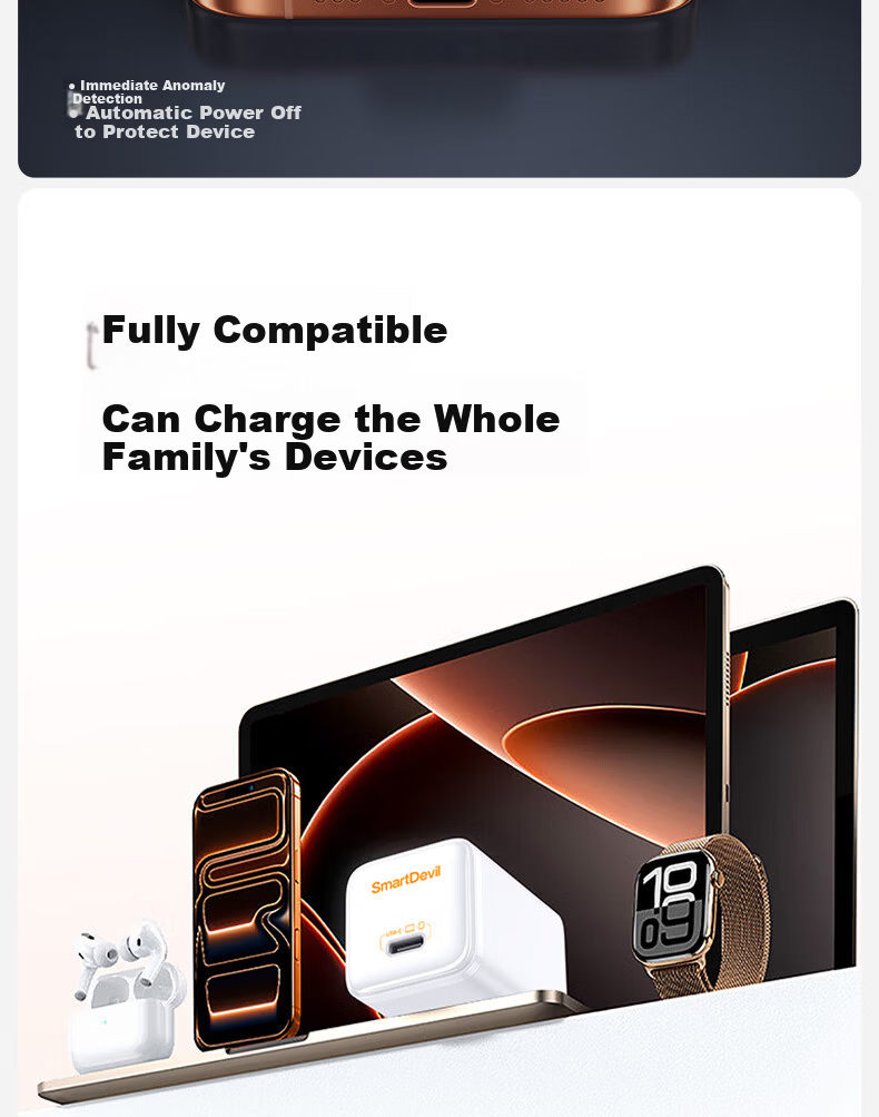 Shanmo Apple AVS Protocol 45W GaN Fast Charger for iPhone 17 Pro Max/16/15/iPad Type-C Adapter 11