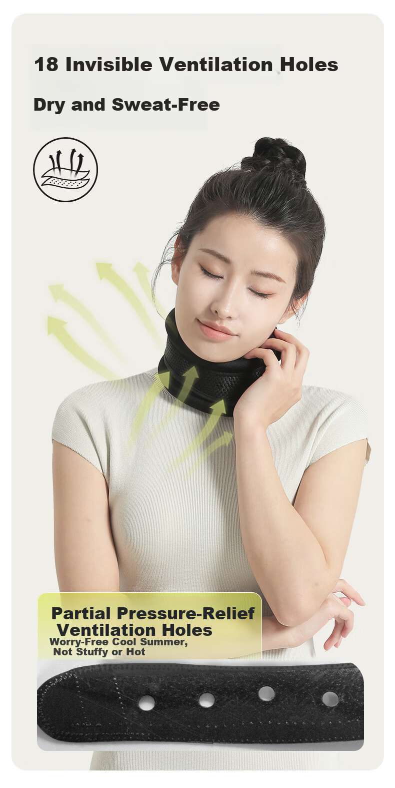 AURBOSHI Korean Imported Neck Brace Cervical Collar Neck Support Neck Warmer Unisex Cervical Spine Fixator Gray Neck Brace L 8