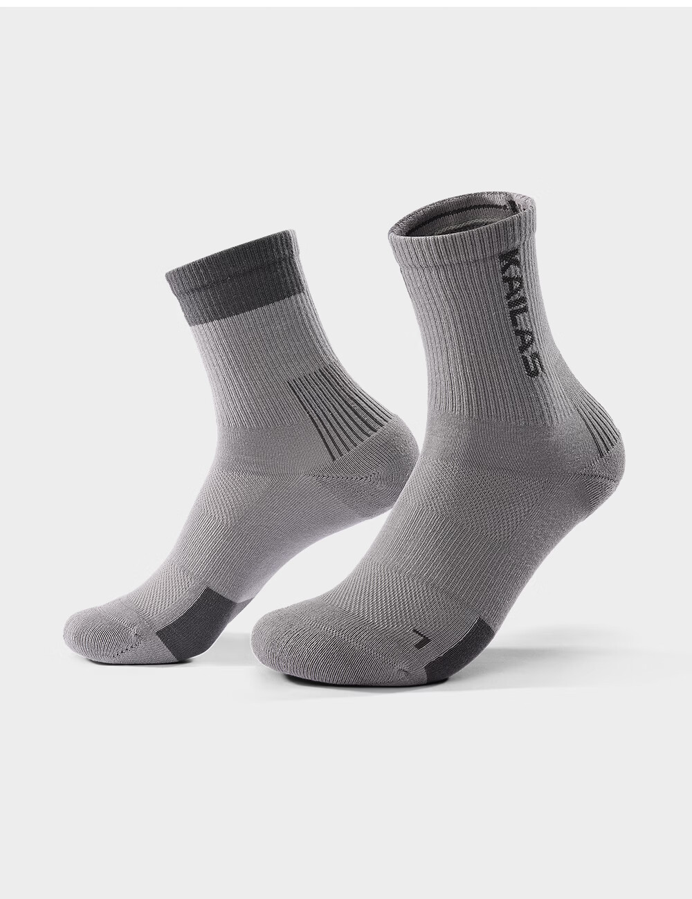 KAILAS Unisex Outdoor Hiking Breathable Mid-Top Sports Socks KH2602002 Navy Blue/Deep Mist Gray M 4