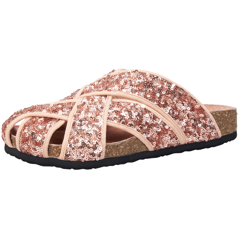 J&M Women's Comfortable Hollow Birkenstock Slippers, Non-Slip Flat Casual Beach Sandals, Black, Size 35