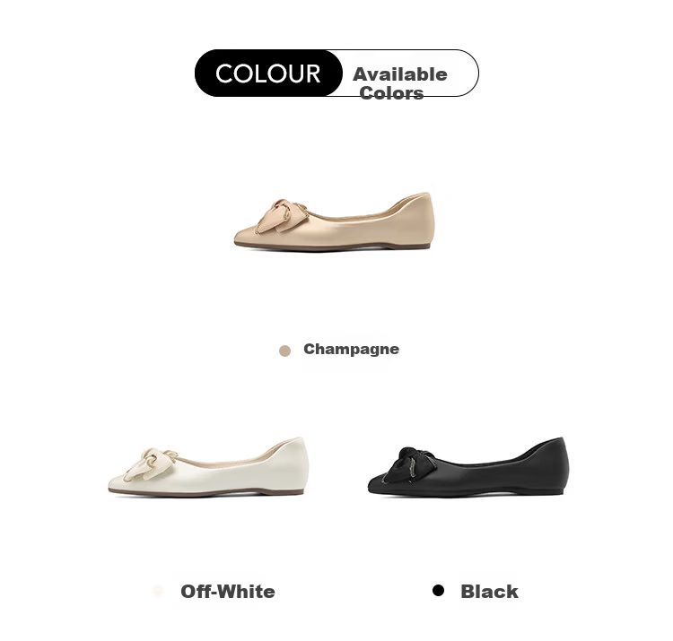 DAPHNE Women's Little Chanel Style Bowknot Fairy Fashion Flat Shoes Spring Summer New Off-White Size 35 3