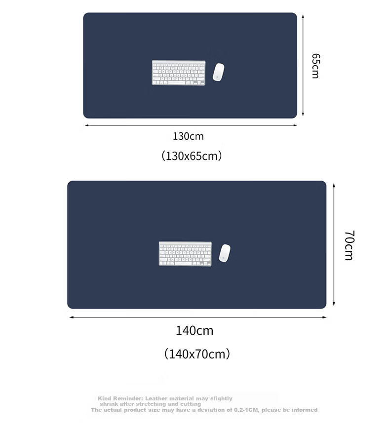 Biyoumei Large Mouse Pad Office Desk Mat Laptop Mat Keyboard Mat Writing Desk Desktop Mat Customizable Medium Gray+Metallic Silver 80x40cm 9