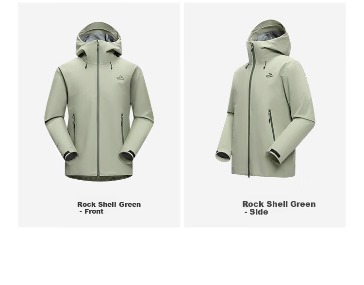Pelliot Cheng Yi Same Style Rock Shell Hard Shell Windproof Mountaineering Jacket Unisex 124101048 Green M 29