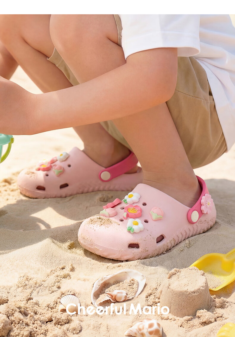 Cheerful Mario Children's Clogs Girls' Summer 2026 New EVA Princess Sandals for Older Girls and Toddlers 10