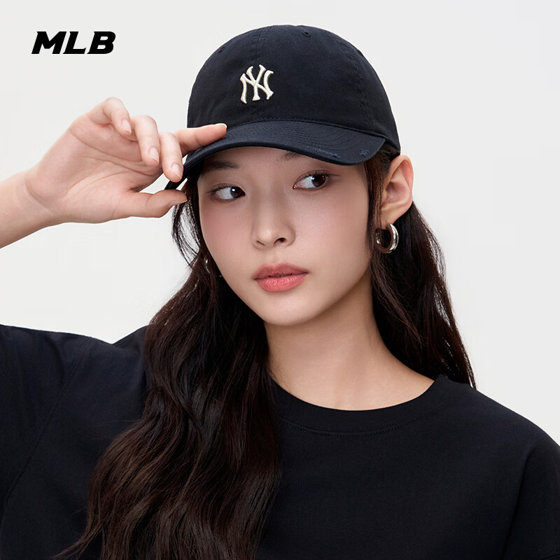 MLB Soft Top Baseball Cap Unisex Zhang Ruonan Style 38 Goddess Festival Gift 3ACPB076N-50BKS-F