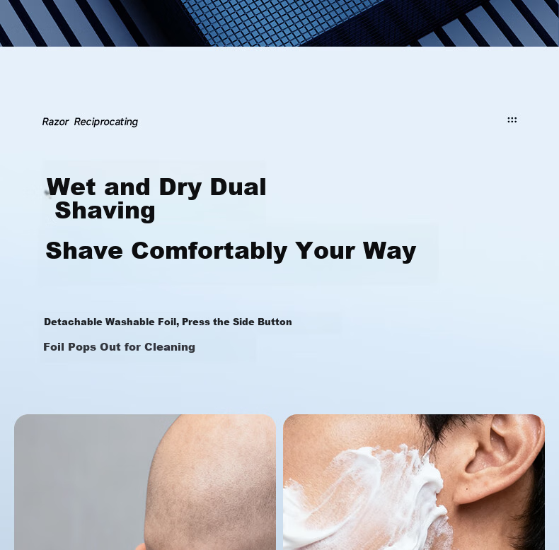 AUX Hair Lightener, Shaver for Bald Head, Hair Clipper, Electric Reciprocating Razor, Self-Service Barbershop And Salon-Specific Tool, Oil Head Gradient Gift 16