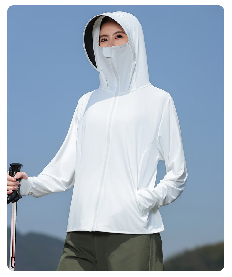 Combo Women's Ice Silk Sun Protection Jacket Summer UV Shield Breathable Lightweight Cycling Sunblock Skin Jacket 7