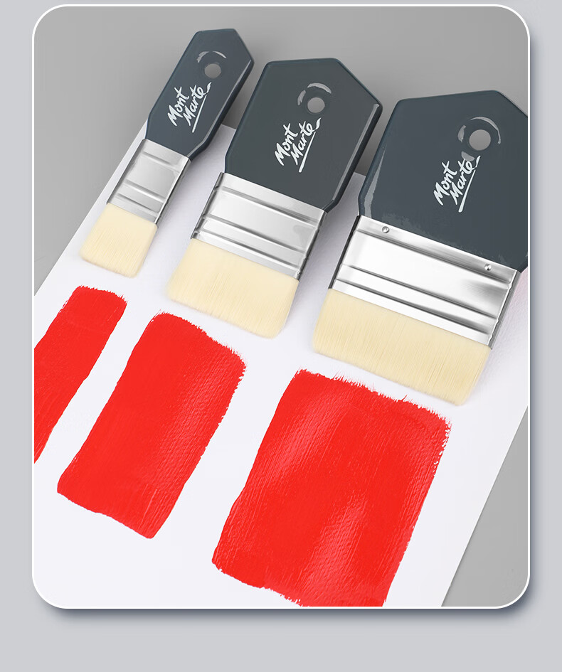 Mont Marte Brush, 75mm Flat Brush, Art Painting Paint Brush, Gouache Watercolor Acrylic Oil Painting Brush, Nylon Flat Head Brush, Single Brush MPB0056, Art Sketching 8