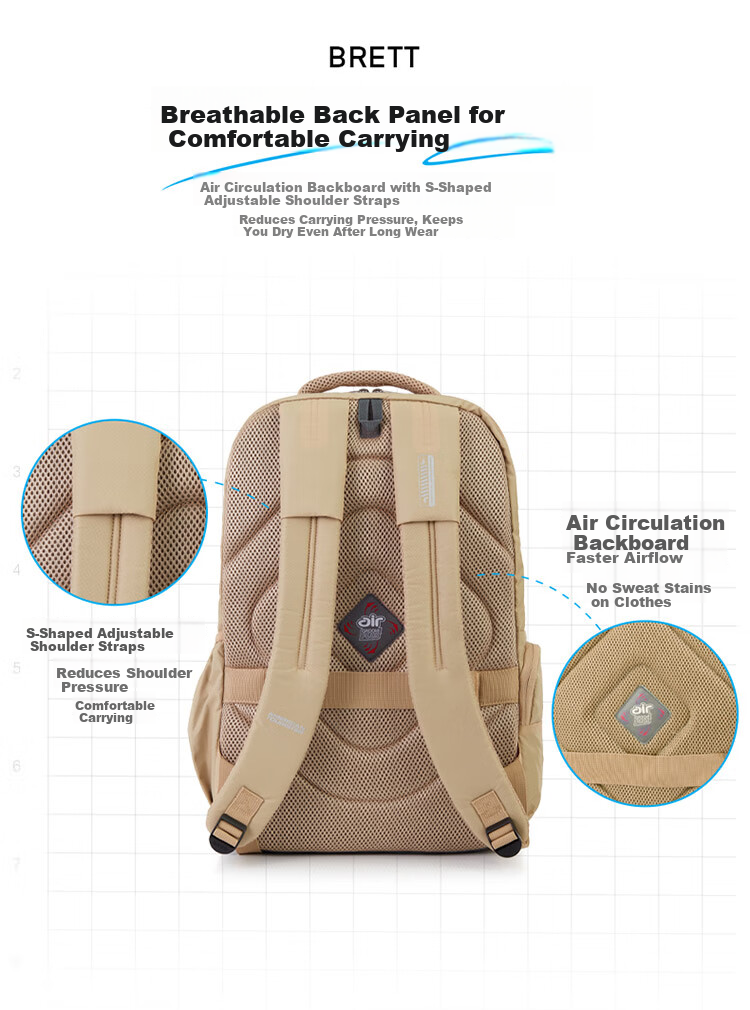 American Tourister Backpack Travel Bag Sports Bag Large Capacity Commuter Laptop Bag Upgraded Version QI5 Black 5