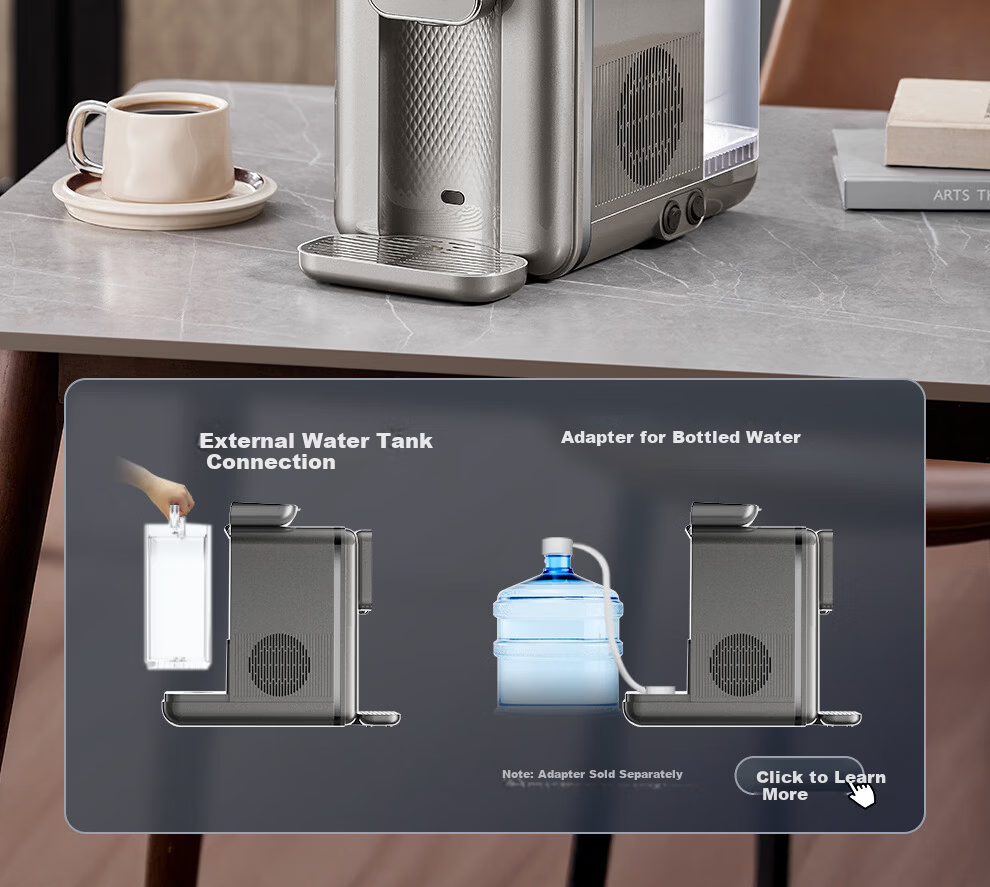Grossag Instant Hot Water Dispenser Home Desktop Instant Heating and Rapid Cooling Water Dispenser Small Office Desktop Water Cooler Living Room Voice Control Adjustable Faucet Water Dispenser 8