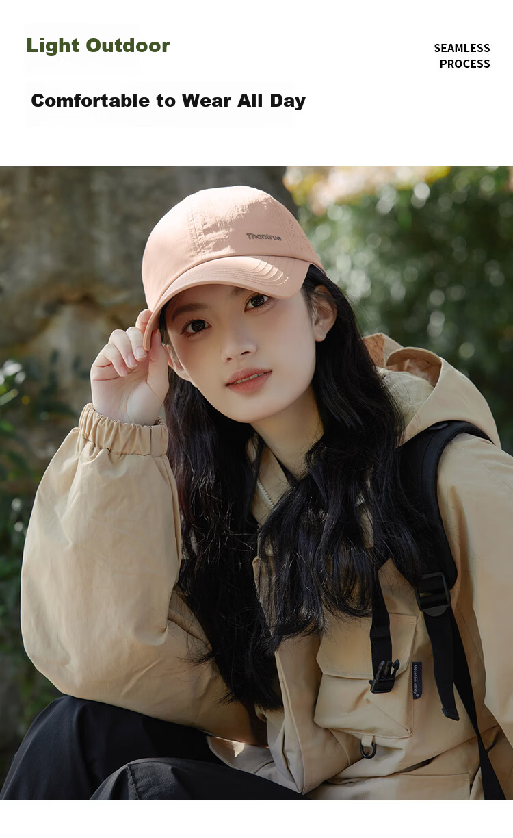 THANTRUE Women's Spring Summer Sun Protection Baseball Cap with Wide Brim, Stylish and Face-Slimming Sports Hat Y867 9