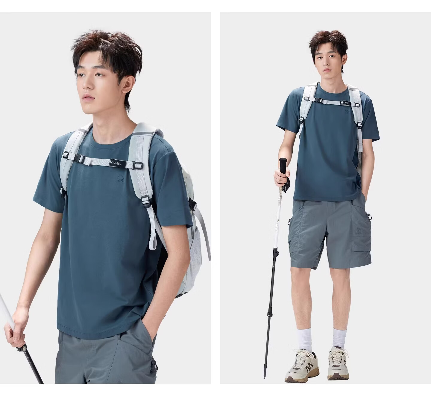 CAMEL Outdoor Quick-Dry T-Shirt Men Spring Summer 2026 Breathable Stretch 5A Antibacterial Hiking Sun Protection Top Women 1094 31