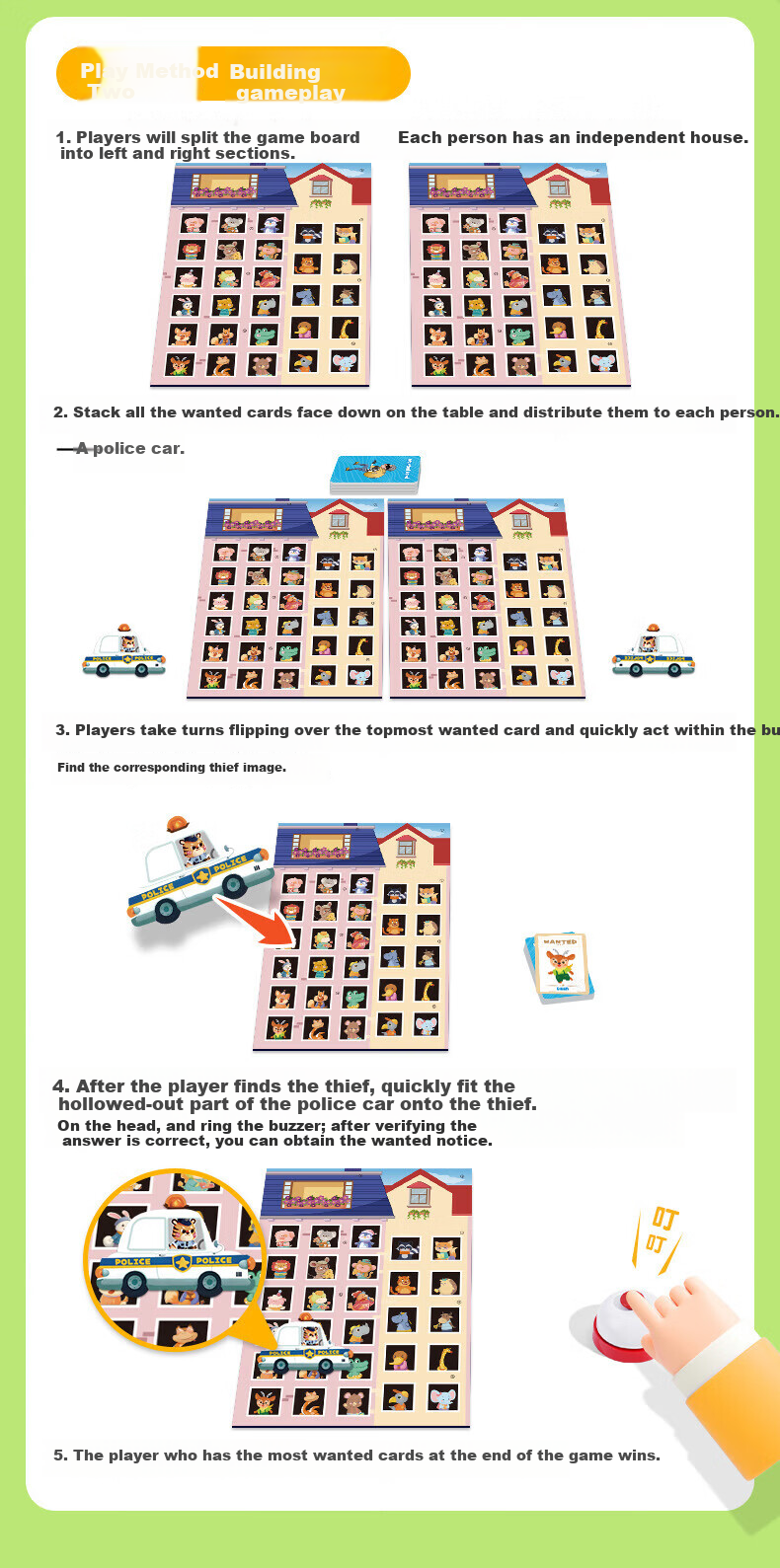 MiLi Police Catch Thief Children's Board Game 3-6-12 Years Educational Toy Logic Thinking Two-Player Game Focus Training 7