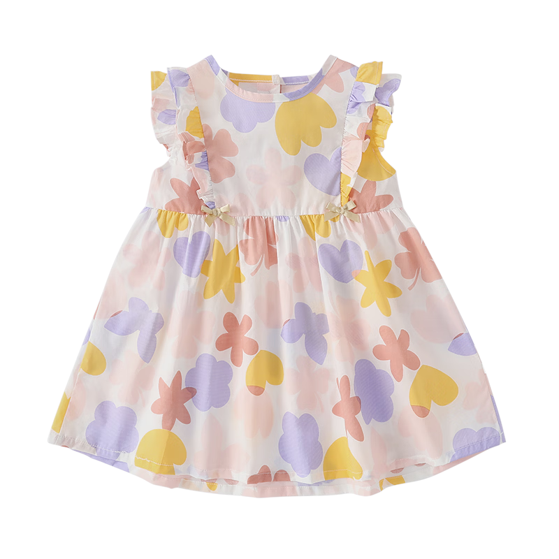 JELLYBABY French Series 2026 Summer New Children's Dress Girls' Floral Sleeveless Princess Dress