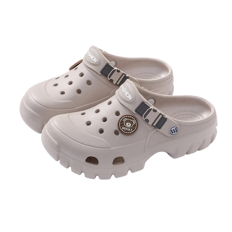 Darcy Mister Men's Summer Outdoor Breathable Holey Shoes Thick Sole EVA Closed-Toe Sandals