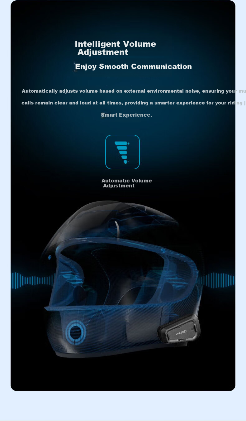 CARDO Motorcycle Helmet Bluetooth Headset Noise-Cancelling Waterproof Full and Half Helmet SPIRITSINGLE Original Box 9
