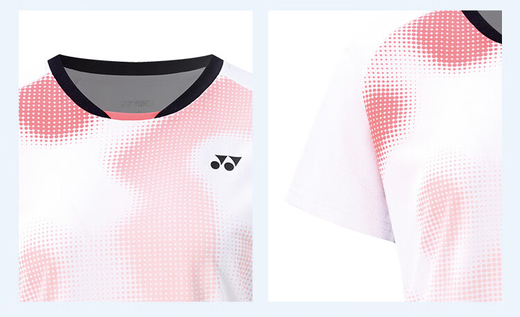 YONEX Badminton Shirt Competition Training Sweat-Absorbing Quick-Dry Running Fitness Sports Short Sleeve T-Shirt 1100126BCR White L 19