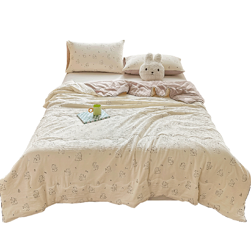 Hongdou Class A Summer Quilt Air Conditioning Quilt Summer Cooling Quilt Single Double Dormitory Soy Fiber Quilt Summer Thin Quilt Core 2*2.3m Plain