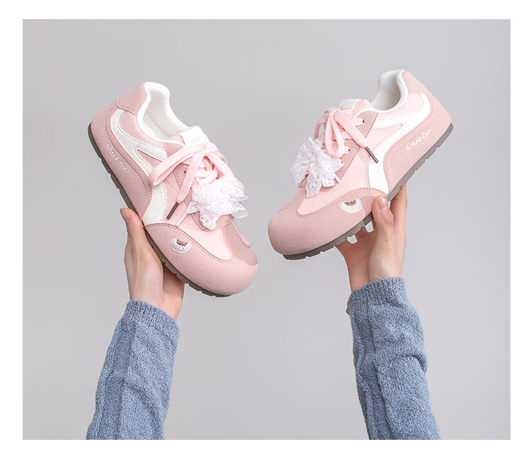 Warrior Women's Training Shoes New Season Sweet Ballet Style Casual Soft Sole Sneakers Light Green/Pink Mesh Model A Size 39 22