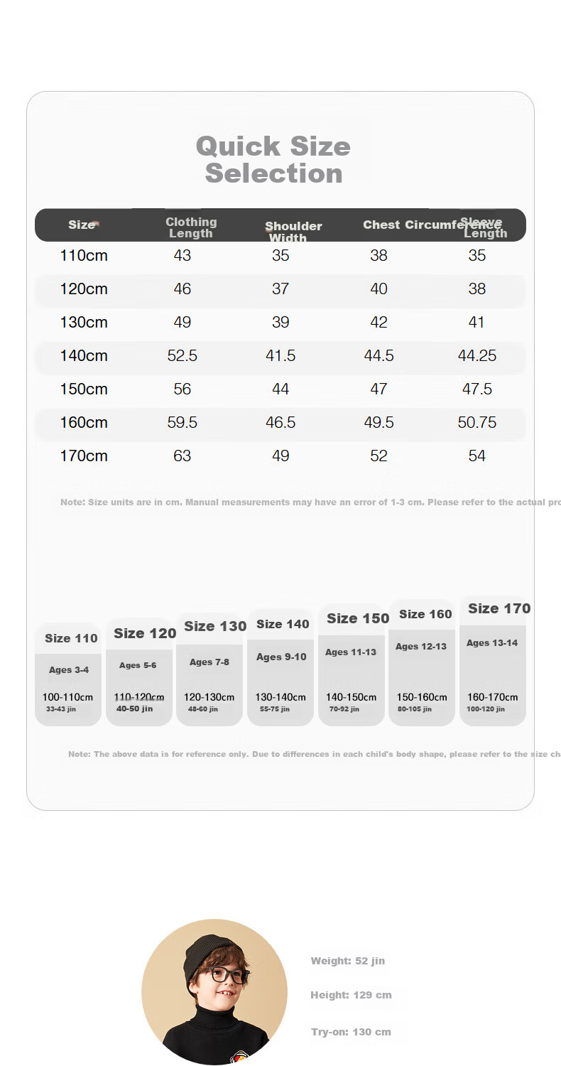 MQD Winter New Boys' Turtleneck Thickened Warm Sweater 3