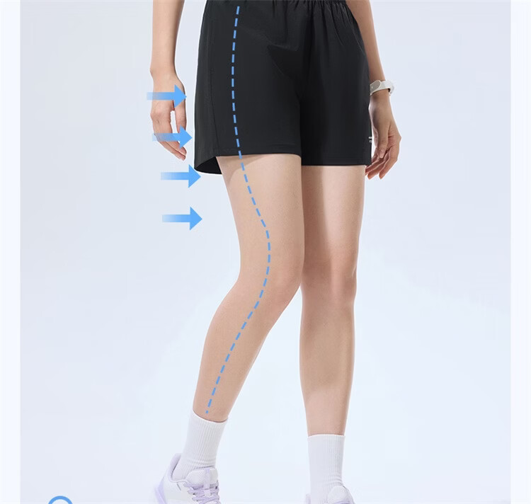 Xtep Women's Summer Breathable Moisture-Wicking Quick-Dry Running Fitness Outdoor Training Cooling Sports Shorts 11