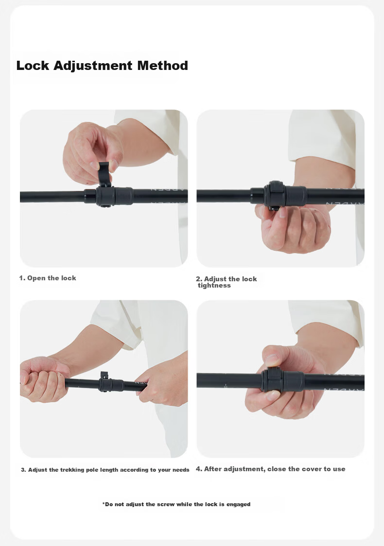 MOBIGARDEN Expedition Hiking Pole Outdoor Aluminum Alloy Folding Trekking Pole NX25667012 Lava Orange 19