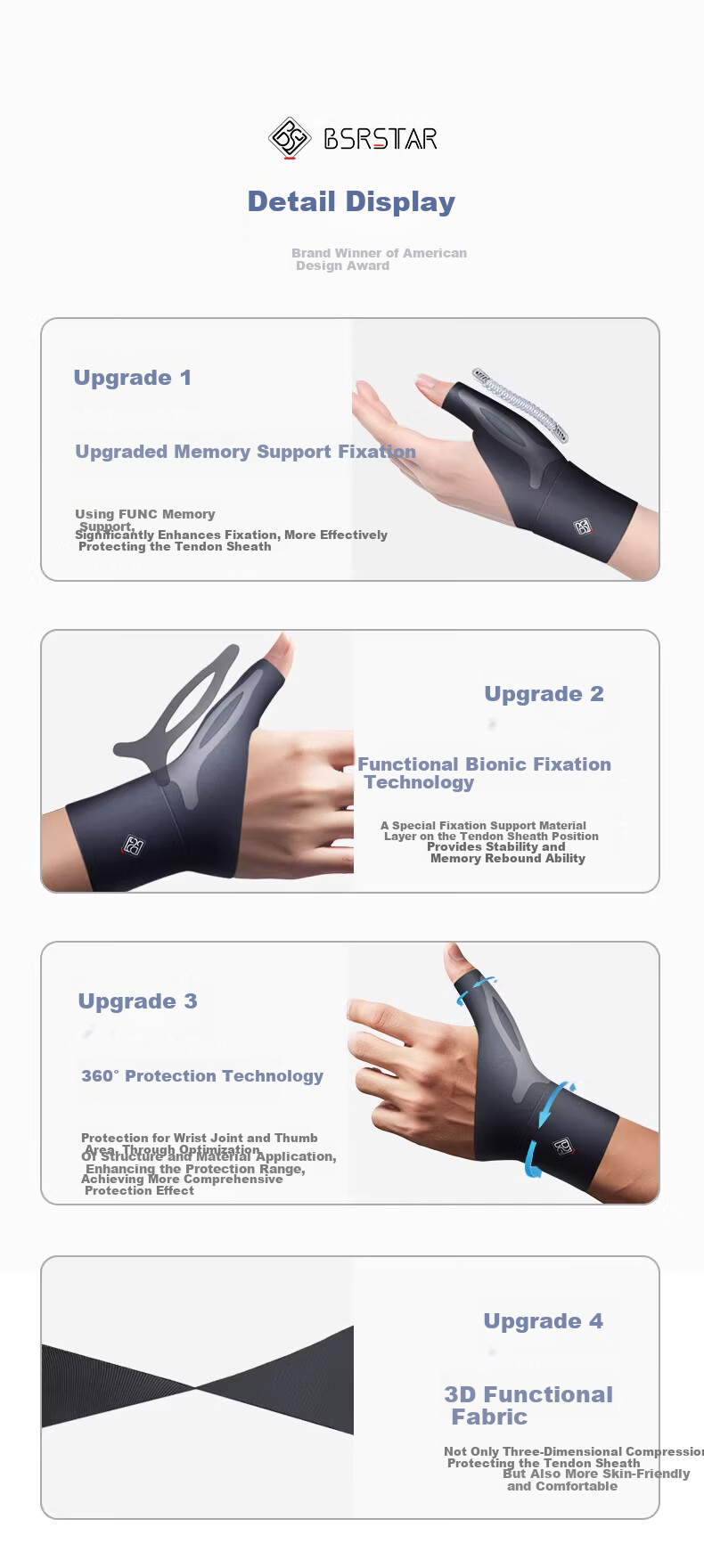 Bestray Thin Wrist and Thumb Support Brace Professional Sports Wrist Strap for Men and Women Sprain Stabilizer 12