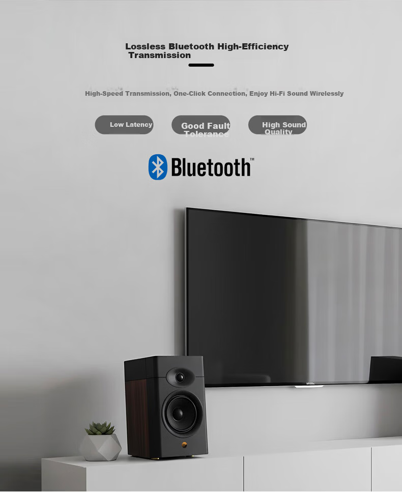 HiVi M200 Neo Wireless Bluetooth Speaker Home Two-Way HiFi Audio TV Computer Study Living Room Desktop Bookshelf Speaker Wood Grain Color 9