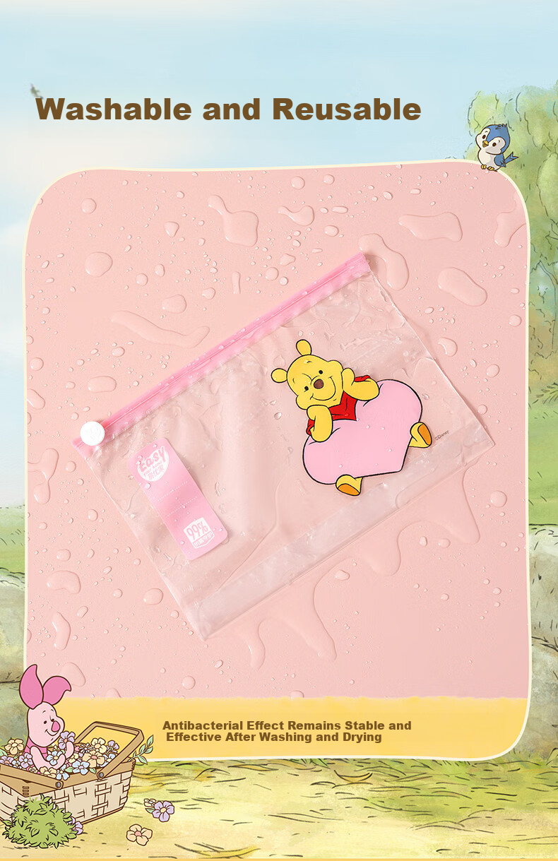 Eyoujia Maternity Storage Bag Antibacterial Baby Clothes Sealed Bag Kids School Clothing Organizer Disney Collaboration 18