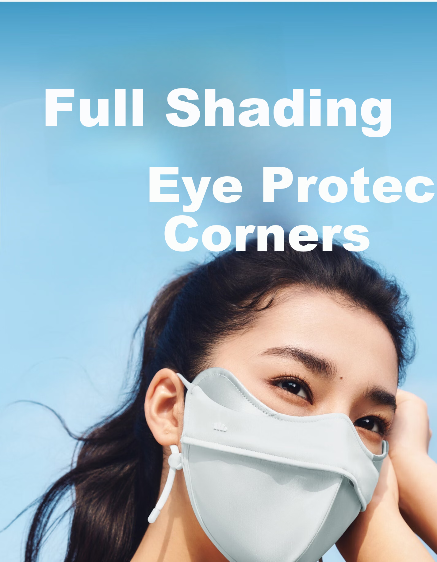 Beneunder 3D Sun Protection Mask for Women Full Face UV Protection Mask Face Bikini High-Value Beige White 4