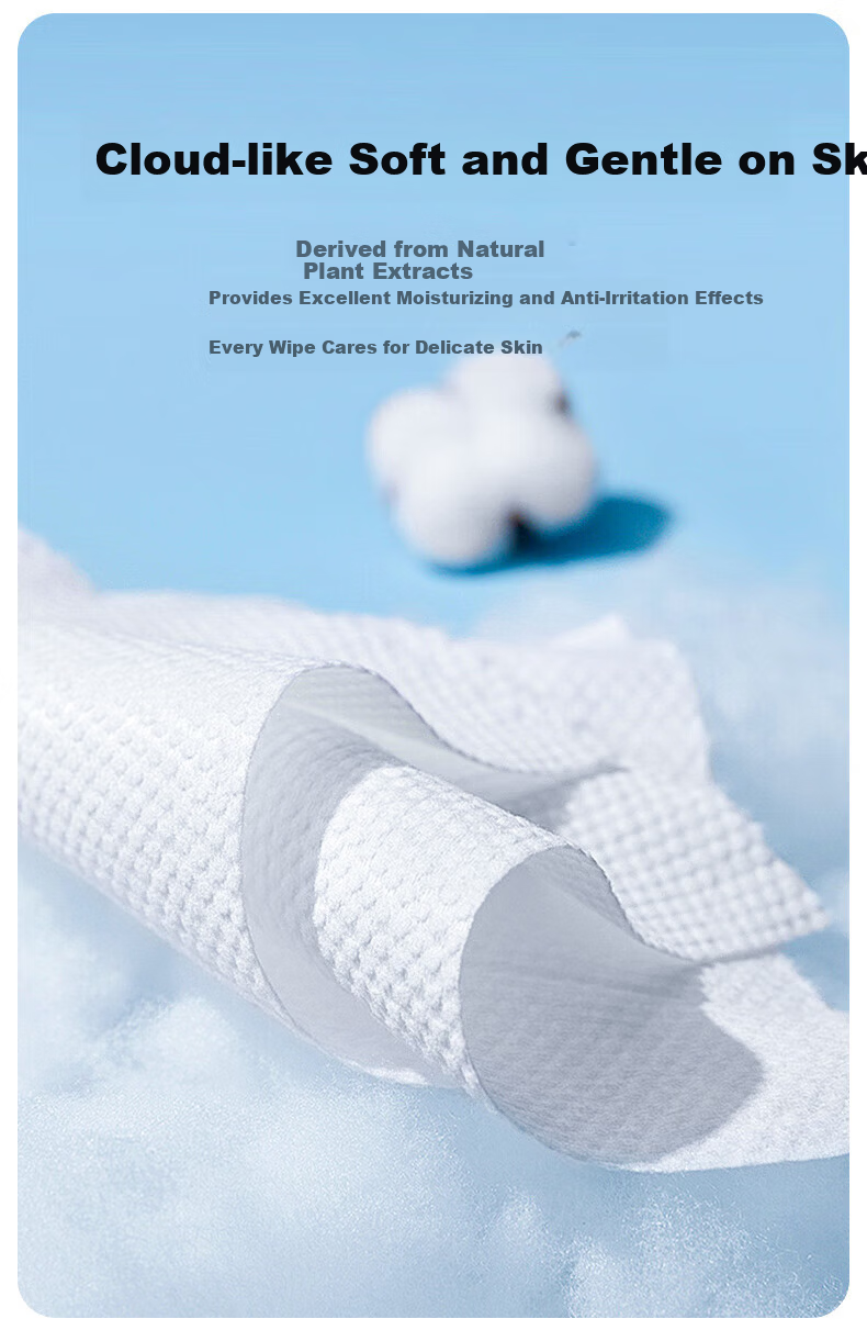 ZhiYue Life Medical Soft Cotton Towels Disposable Facial Wipes Dry and Wet Use 250g/80 Sheets*3 Packs 4