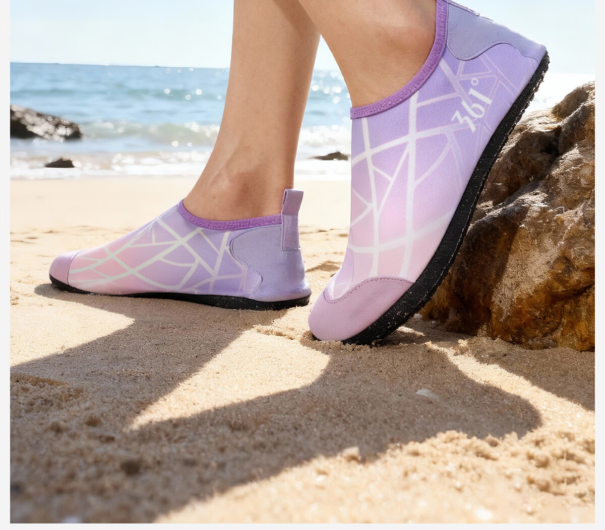 361° Women's Beach Shoes Swimming Shoes Outdoor Rafting Creek Shoes Non-Slip Puncture-Resistant Adult Diving Shoes Water Park Wading Shoes 8
