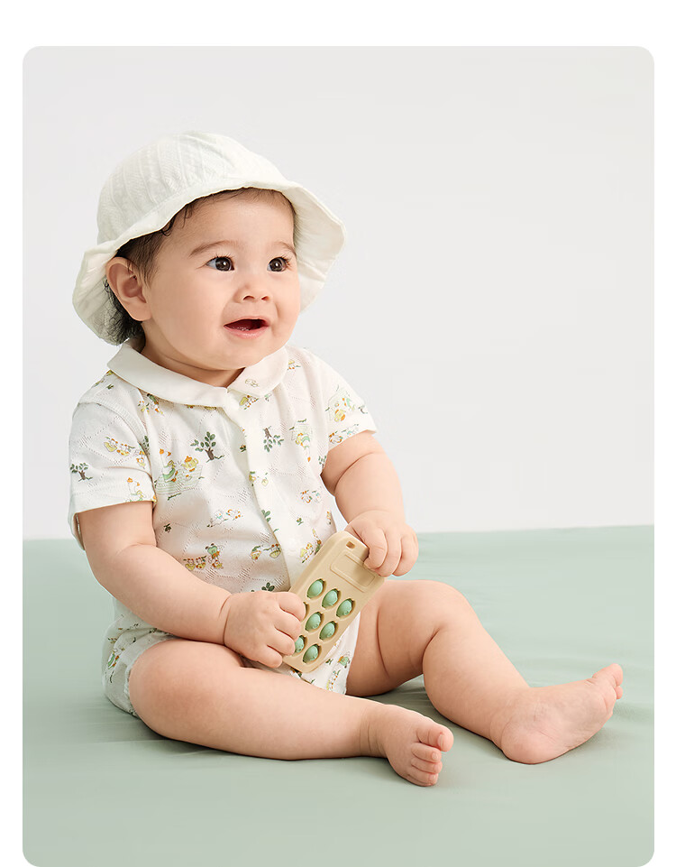 BALABALA Children's Cotton Triangle Shirt, New Summer Thin Style, Baby Bodysuit Two-Piece Set, for Newborns 0-6 Months 22