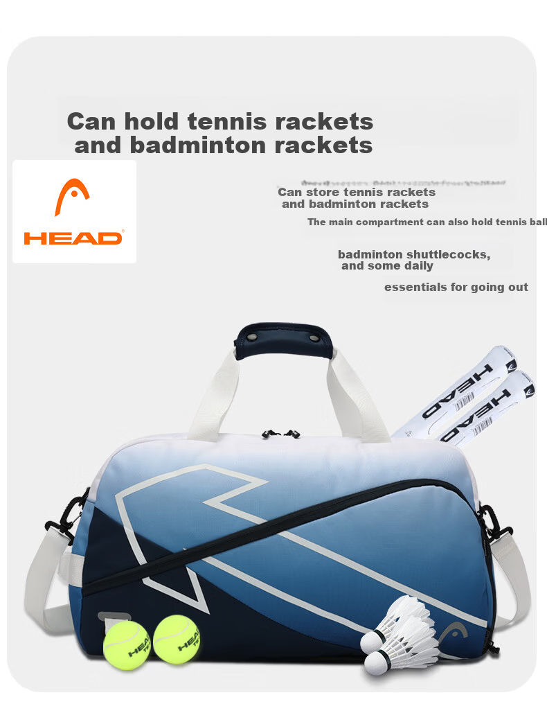 HEAD Tennis Bag Women's Stylish Badminton Bag Men's Gym Sports Handheld Shoulder Crossbody with Separate Shoe Compartment 4
