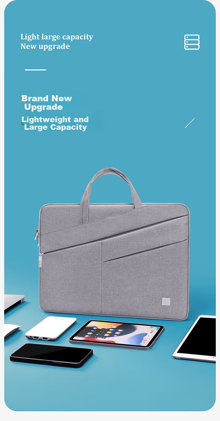 Biyoumei Laptop Bag Briefcase for Men 14-inch Slim Sleeve Compatible with Huawei HP Lenovo Laptops 3