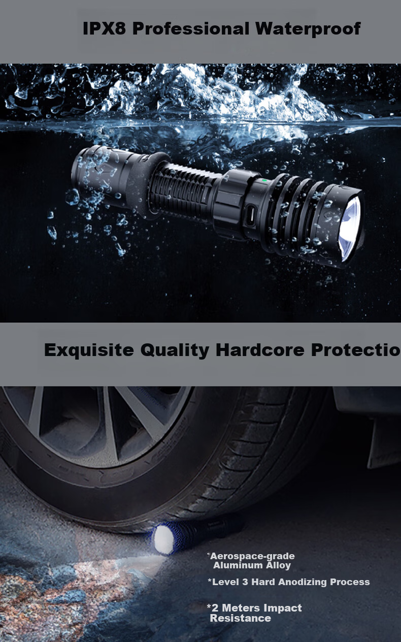 OLIGHT Warrior X4 Tactical Flashlight High Brightness Long Range Waterproof Durable Outdoor Hiking Strobe 9