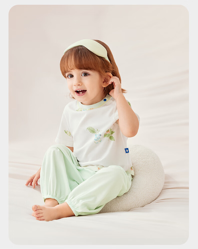 Babycare Soft Short Sleeve Long Pants Homewear Baby Set Children's Pajamas Modal Clothing Little Koala 90 27