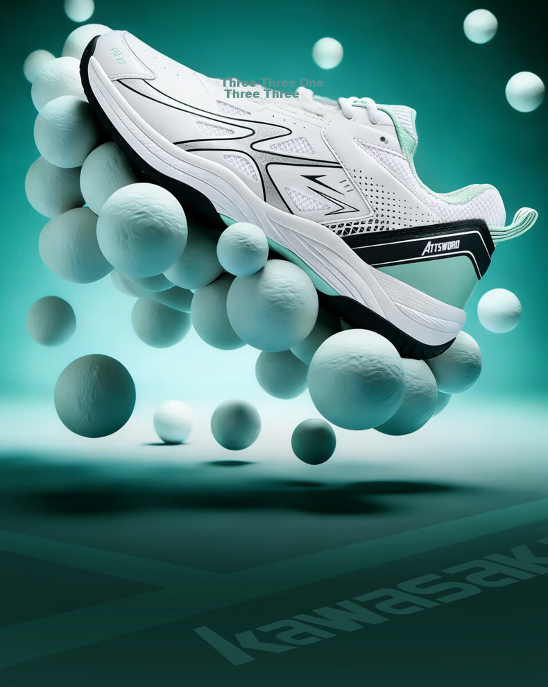 KAWASAKI Unisex Lightweight Professional Badminton Shoes Non-Slip Shock Absorption Training and Competition Sneakers for Students Beginners 14