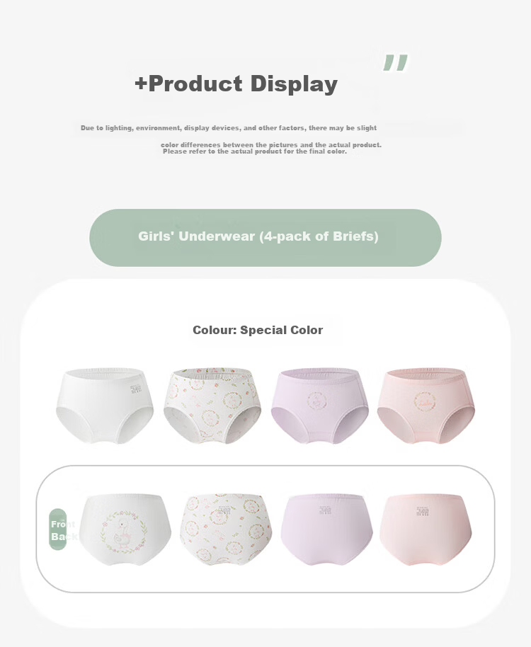 Labi Girls' Children's Triangle Underwear Mid-Large Kids No Pinch Puberty Elementary School Special Color 140 9